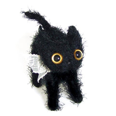 Cat, Cat, Cat! Beige Kitty Plush Beanie Zipper / Bag Mascot