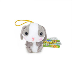 Amuse : Kawaii Grey Bunny Panpee Mini Plush 4.5cm Hanger / Bag Mascot!