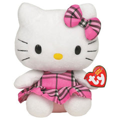 Sanrio : Hello Kitty Pink Tartan Dress Beanie Plush! 5.5