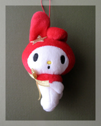 Sanrio : Cute My Melody mini Plush 3.5" (9cm) Bag / Hanger Mascot! 2009