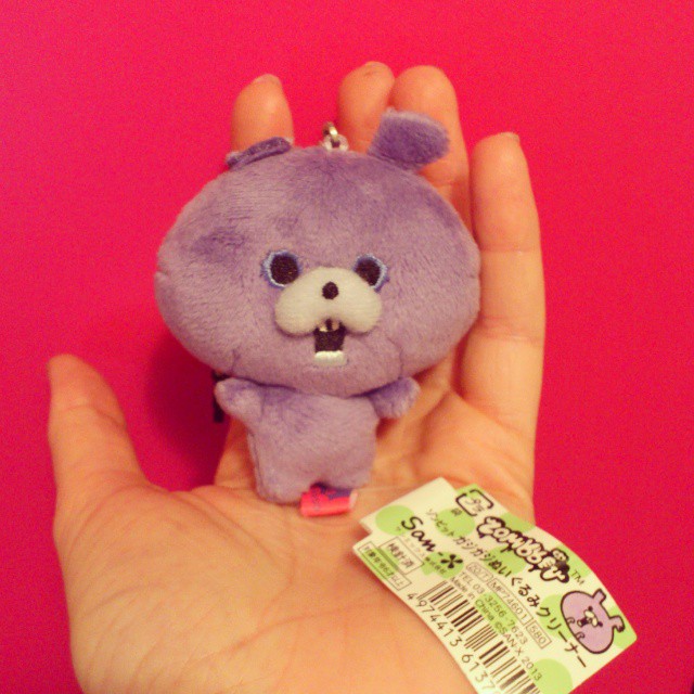 San-X : Purple Zombbit (Zombie Rabbit!) mini Plush 3" Phone / Bag Hanger Mascot! 2013