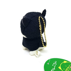 Fluffy Black Shiba Inu Mini Plush 7cm Keyring / Bag Mascot!