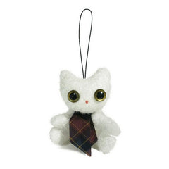Cat, Cat, Cat! White Kitty Plush Beanie Zipper / Bag Mascot