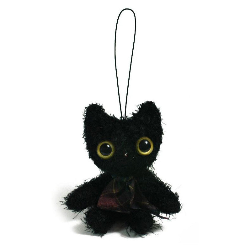 Cat, Cat, Cat! Black Kitty Plush Beanie Zipper / Bag Mascot