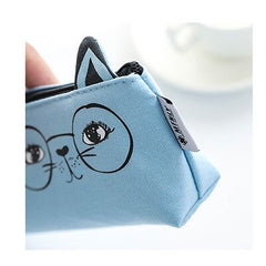 Blue Cat Pencil Case / Bag