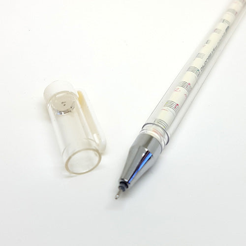 Music Concert gel ink pen - black ink! (white tube)