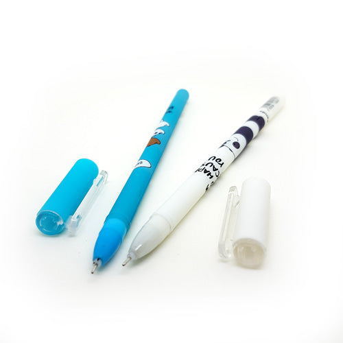 Set of 2 Cute Bears Gel ink Pens #2 - black ink! 