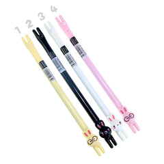 Cute Wabbits Gel Ink Pen x 1 pen - LUCKY DIP which one will you get! (Black ink)