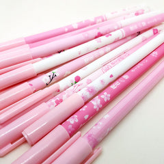 Beautiful Cherry Blossom gel ink pen x 1 (Black ink) Random Design!