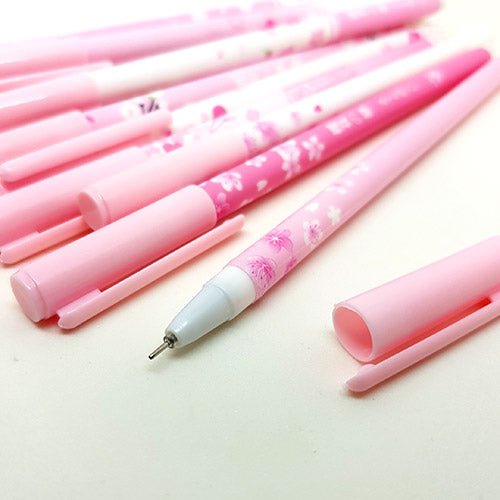 Beautiful Cherry Blossom gel ink pen x 1 (Black ink) Random Design!