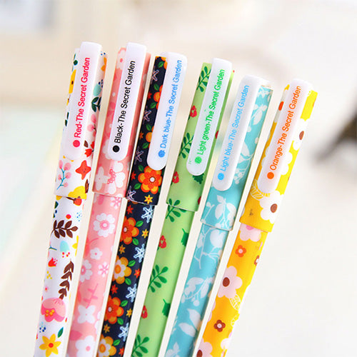 Set of 6 Coloured Gel ink Pen - 6 different ink colours!
