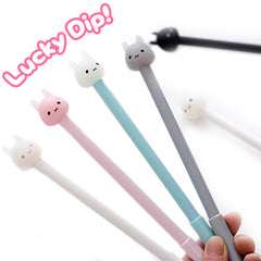 Cute Rabbit Gel Ink Pen x 1 pen - LUCKY DIP which one will you get! (Black ink)