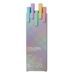 Candy Coloured Gel Ink Pens 0.5mm - Set of 5 Pastel Colours!