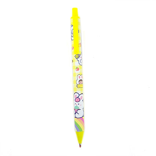 Cute Rabbit Gel Ink Pen (yellow barrell) Black Ink!