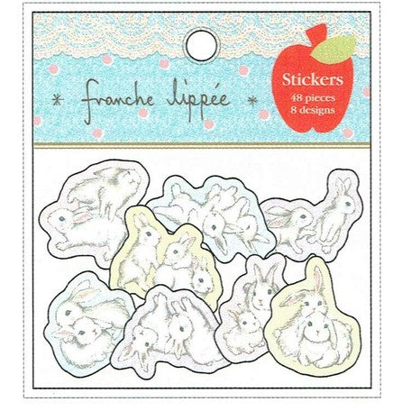 Franche Lippee : Pastel Rabbits Sticker Flakes Sack!