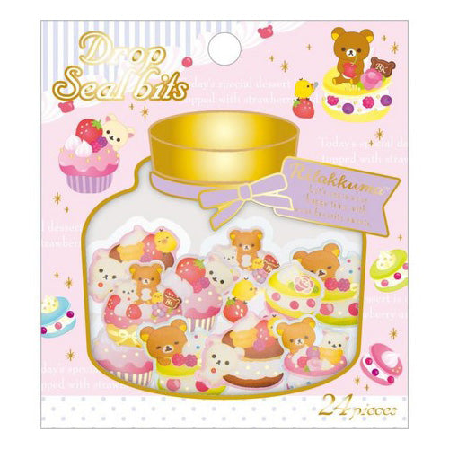 San-X : Rilakkuma and Sweets Drop Seal Bits Sticker Sack