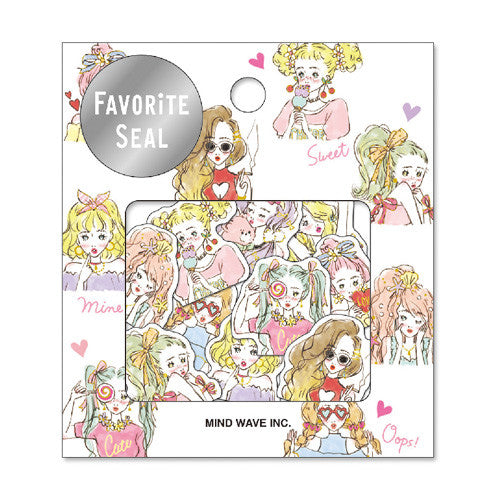 Mind Wave : Pure Lips Cute Girl Sticker Sack!