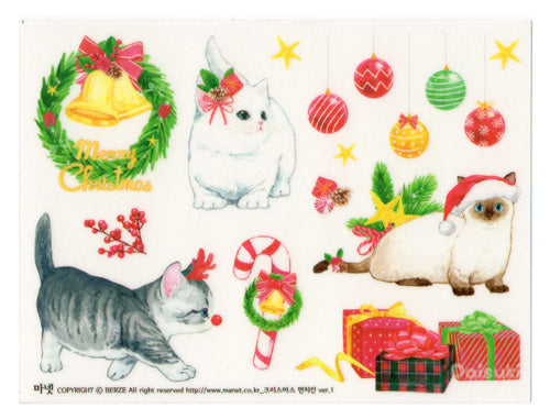 Christmas Kitties stickers sheet! Ver.1