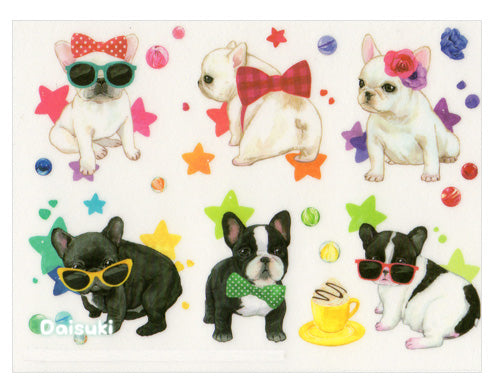 French Chic! - Adorable French Bulldog Sticker Sheet
