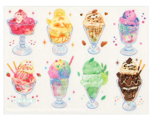 Delicious looking Icecream Sundaes Sticker Sheet