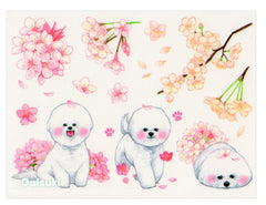 Adorable Bunnies and Flowers Sticker Sheet