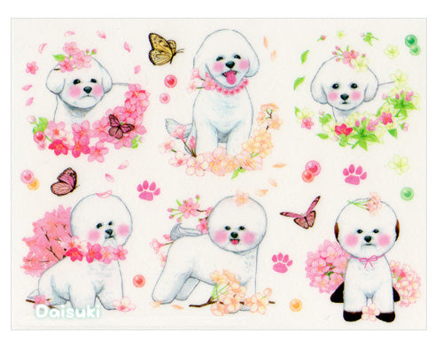 Adorable Bunnies and Flowers Sticker Sheet