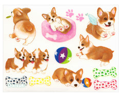 Playful Corgi Sticker Sheet