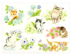 Flower Kittens Sticker Sheet #1