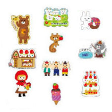 Sticker flakes - #005 - set of 10 Funny Funny