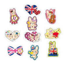 Sticker flakes - #006 - set of 10 Hello Rabbit