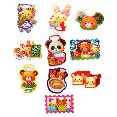 Sticker flakes - #016 - set of 10 Fuwa Fuwa Party