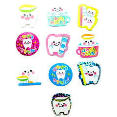 Sticker flakes - #020 - set of 10 Ha Migaki Dekita Ne!