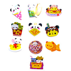 Sticker flakes - #027 - set of 10 Pandako