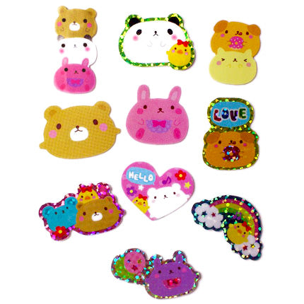 Sticker flakes - #036 - set of 10 Animal March