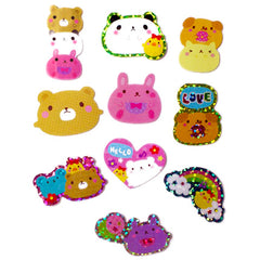 Sticker flakes - #036 - set of 10 Animal March