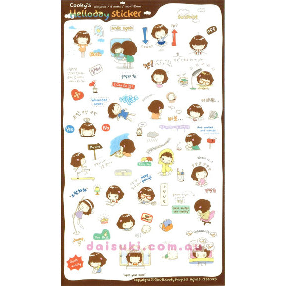 Kawaii sticker sheet from Korea - Ver.1.7