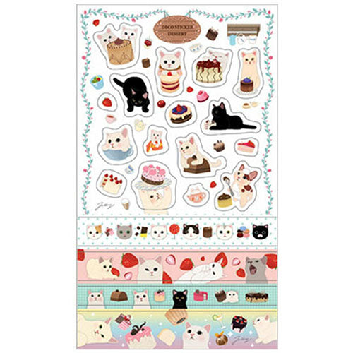 Choo Choo Cats Sticker Sheet #02 (Paper Stickers)