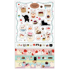 Choo Choo Cats Sticker Sheet #02 (Paper Stickers)