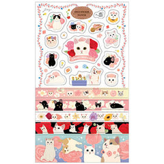 Choo Choo Cats Sticker Sheet #04 (Paper Stickers)