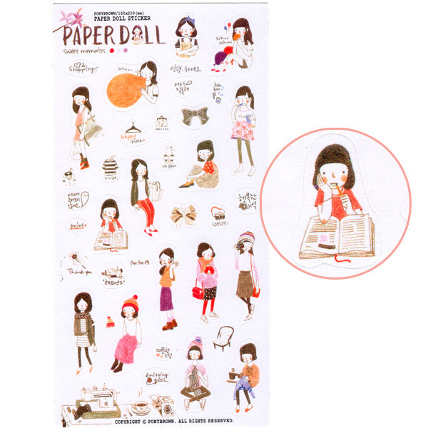 Paper Doll sticker sheet #02