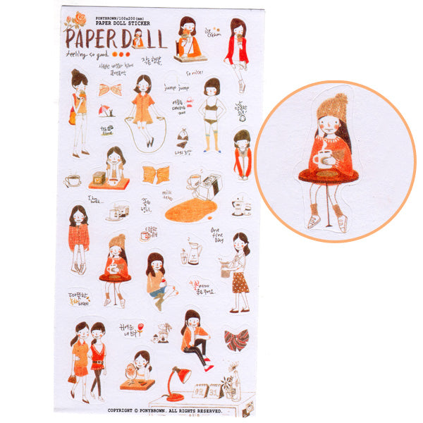 Paper Doll sticker sheet #05
