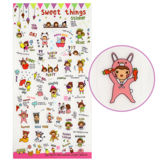 Cute Dress Ups Sticker Sheet #005