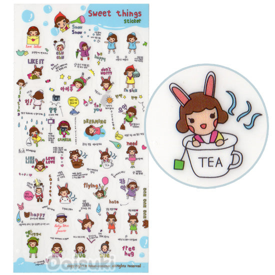 Sweet Things Kawaii sticker sheet #6