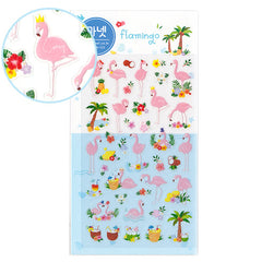 Tropical Island Flamingo Sticker Sheet