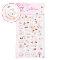 Adorable Bunnies and Flowers Sticker Sheet