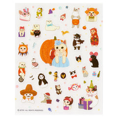 Gorgeous Cats in Costume! Transparent Stickers Sheet
