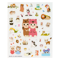Cats in Cute Animal Costumes! Transparent Stickers Sheet