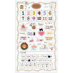 Pretty Theme Transparent Sticker Sheet (with Gold Foil Accents)