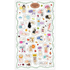 Lovely Cats Sticker Sheet #03 (Transparent Stickers)