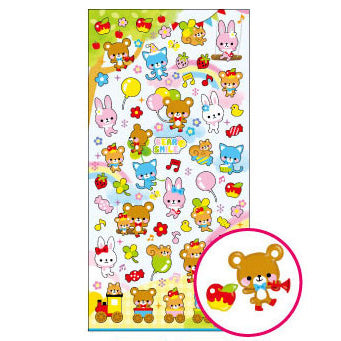 Sanrio : Hello Kitty Red Riding Hood thick plastic stickers!